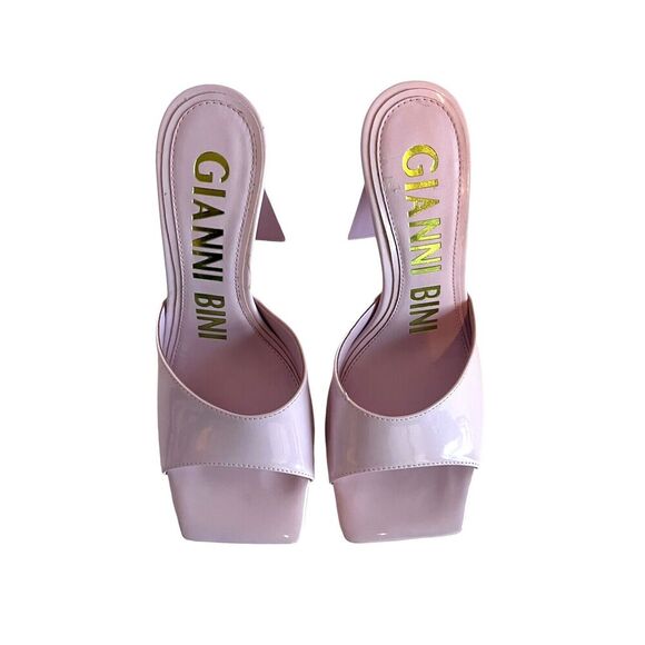 Gianni Bini Caylor Patent Square Toe High Heel Women's Sandals Sz 6.5 LT… - Picture 4 of 9
